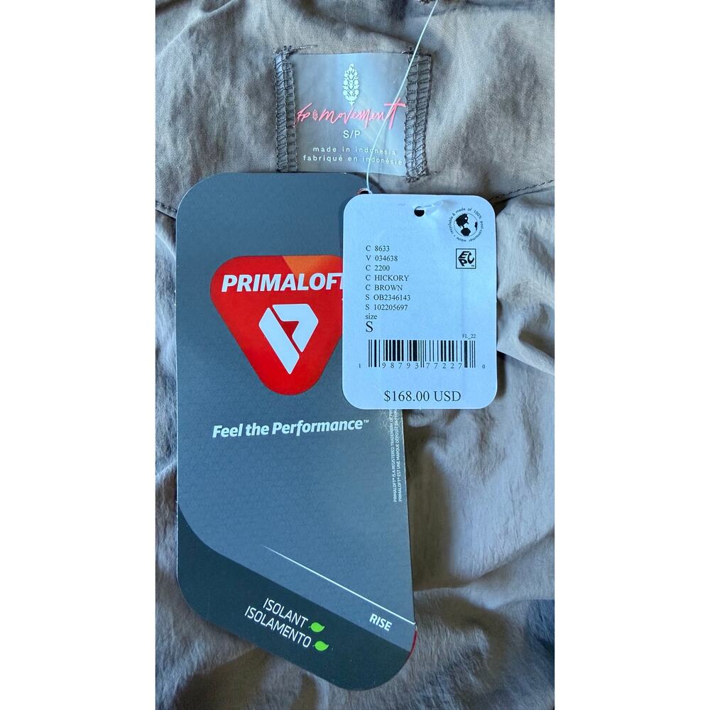 FP Movement Women’s Primaloft Rise Puffer Vest Hickory Brown Size S NWT $168 - Picture 8 of 9
